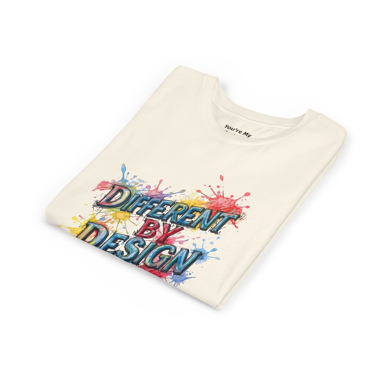 Different by Design Youth Tee - Colorful Graphic Shirt for Kids, Unique Style, Birthday Gift, Fun School Wear, Creative Expression