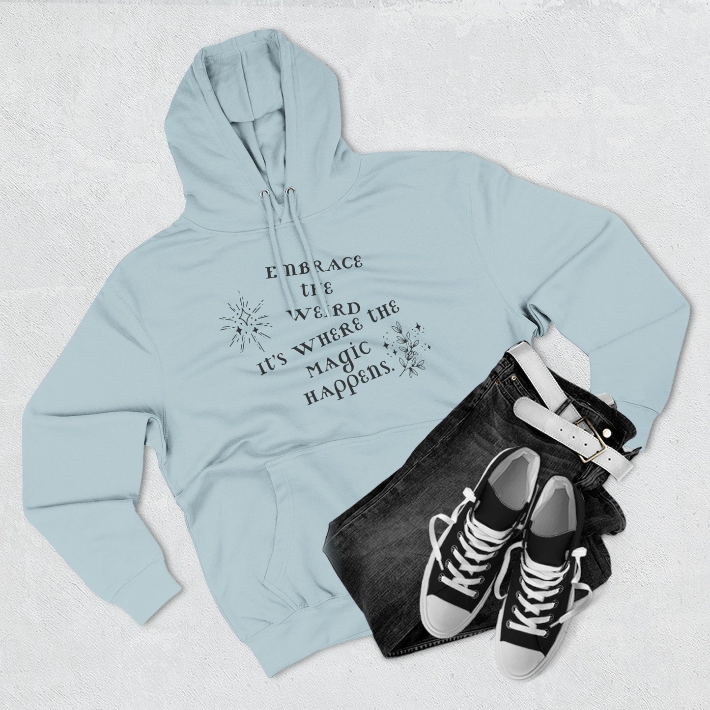 Embrace the Weird Fleece Hoodie | Comfortable Magic Happens Hoodie, Cozy Casual Wear, Unique Gift for Creatives, Inspirational [...]