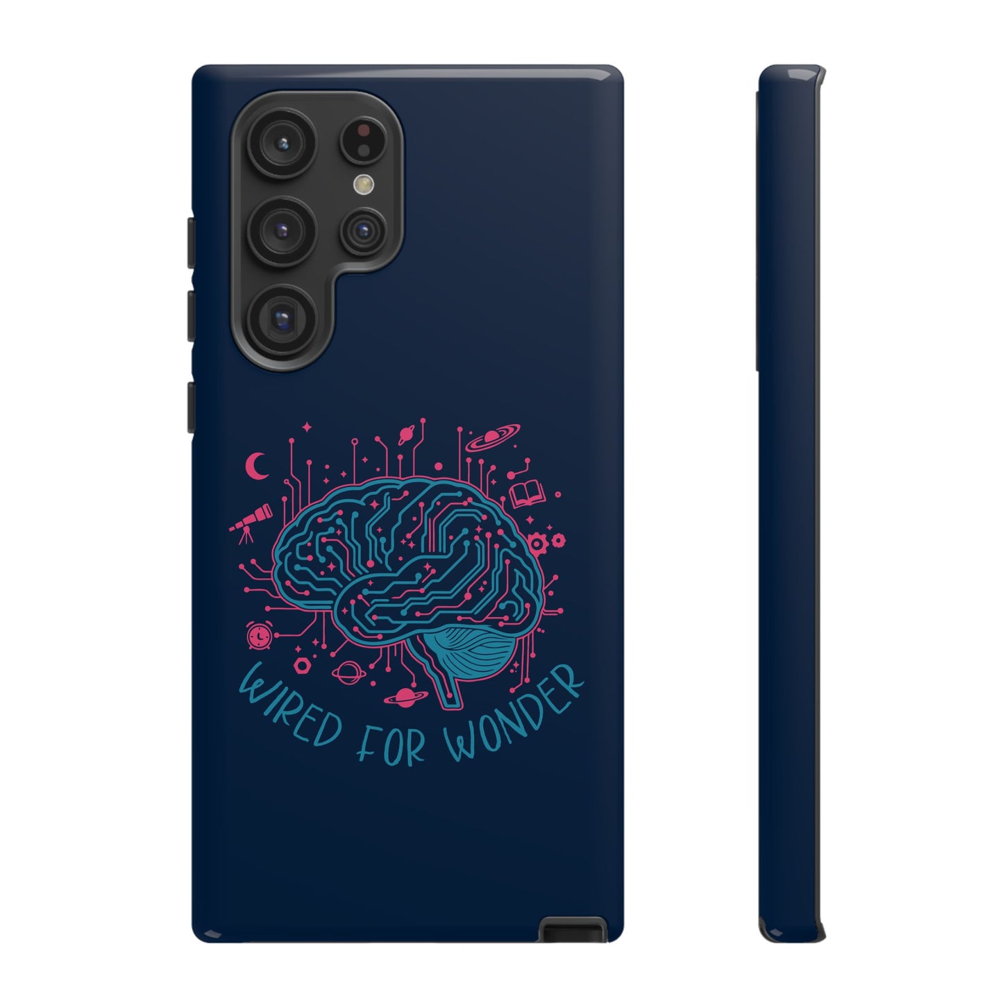 "Wired for Wonder" Brain Tech Design Samsung Galaxy Phone Case - You're My Kind of Weird