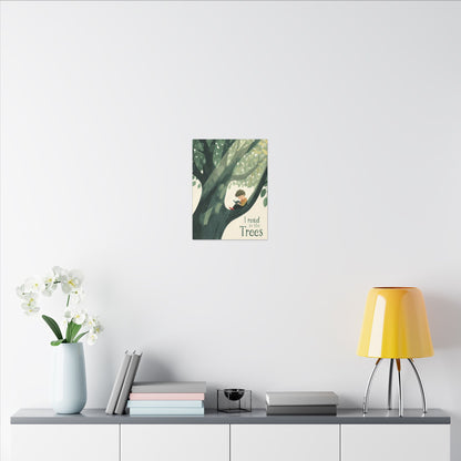 I read in the Trees Canvas Art | Reading Decor for Book Lovers, Wall Art for Kids, Unique Gift for Readers, Educational Wall Decor, Literary Gift - You're My Kind of Weird