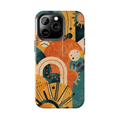 Dopamine Abstract Retro Sun and Moon iPhone Case | Tough Phone Cases - You're My Kind of Weird