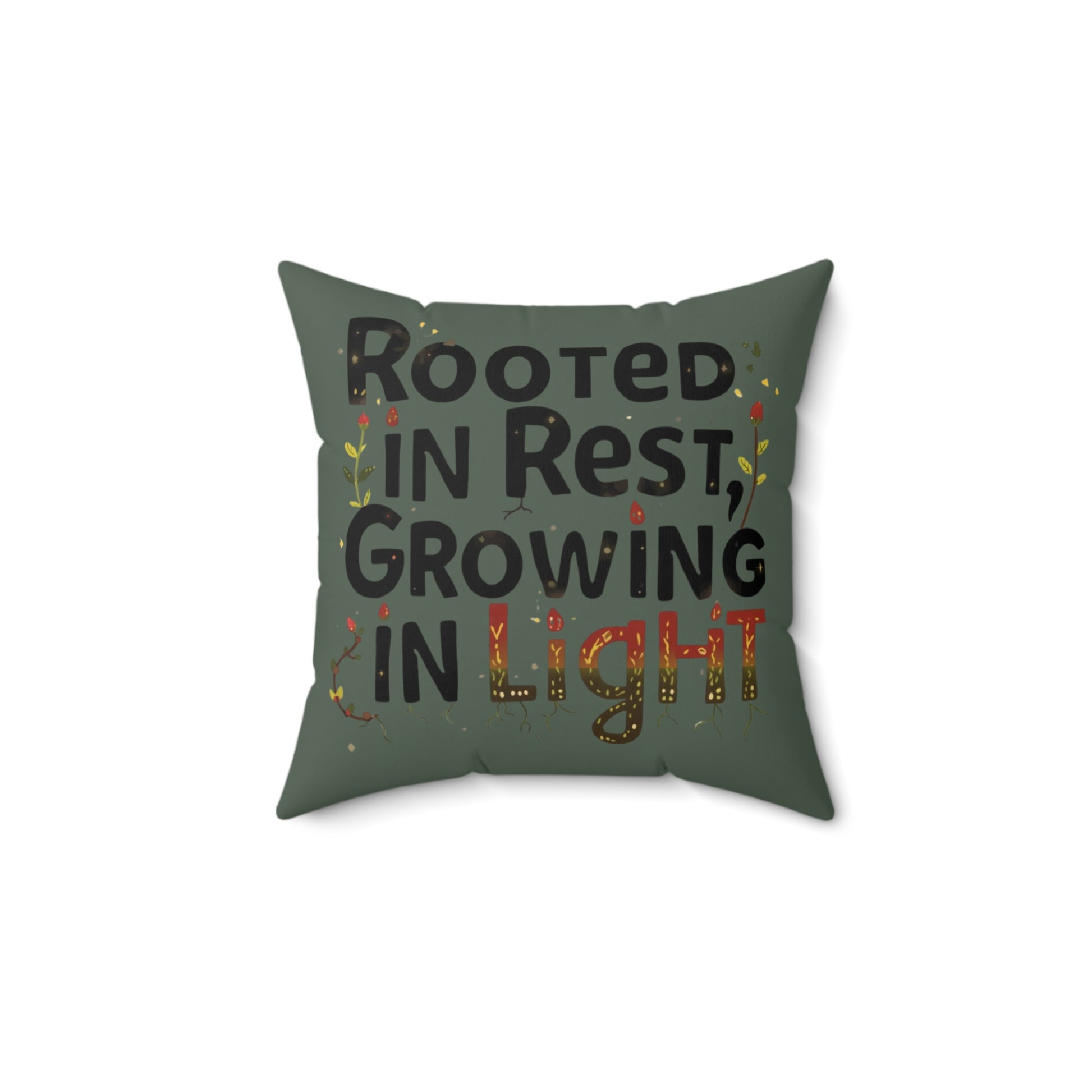 Rooted in Rest, Growing in Light Kwanzaa Pillow – Mindful Home Decor for Renewal & Growth - You're My Kind of Weird