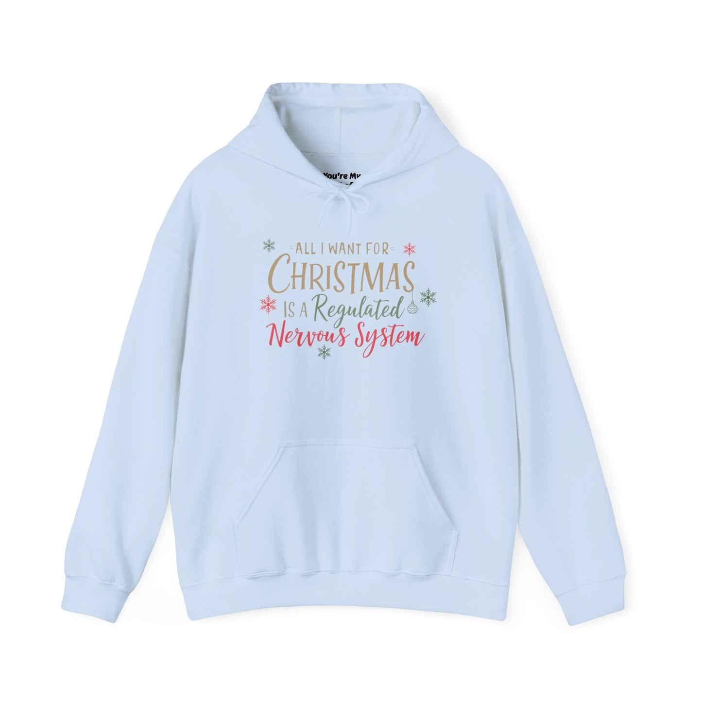 All I Want for Christmas Is a Regulated Nervous System Hoodie | Cozy Holiday Sweatshirt - You're My Kind of Weird