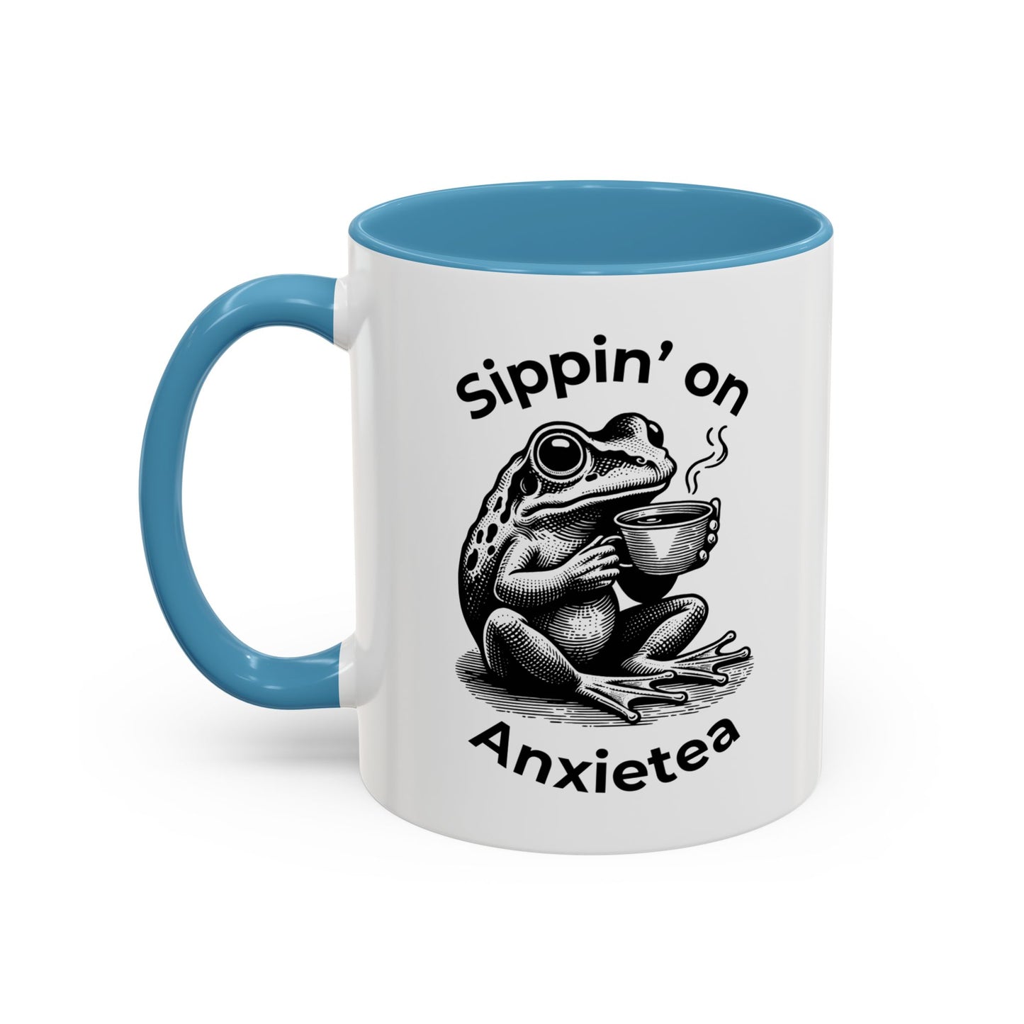 Sippin’ on Anxietea Frog Ceramic Mug (11/15oz) - You're My Kind of Weird