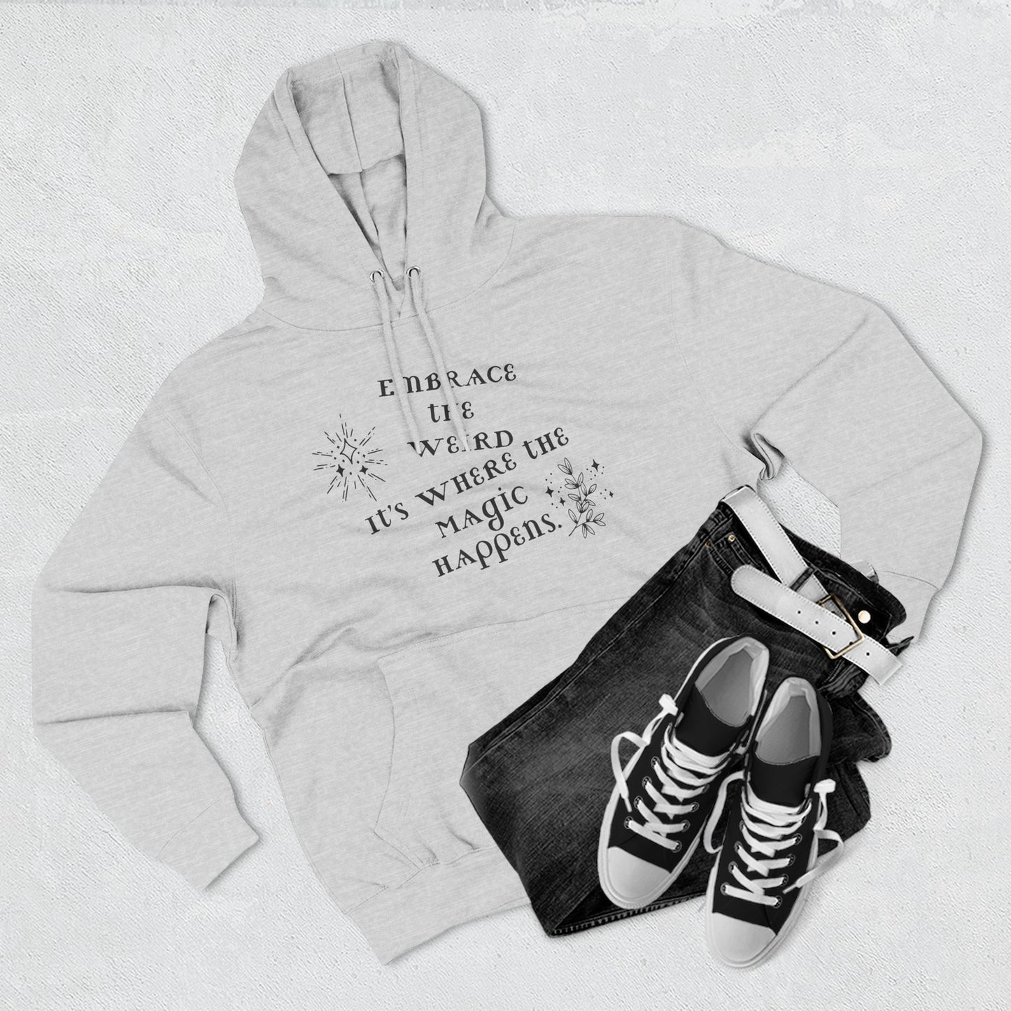 Embrace the Weird Fleece Hoodie | Comfortable Magic Happens Hoodie, Cozy Casual Wear, Unique Gift for Creatives, Inspirational [...]