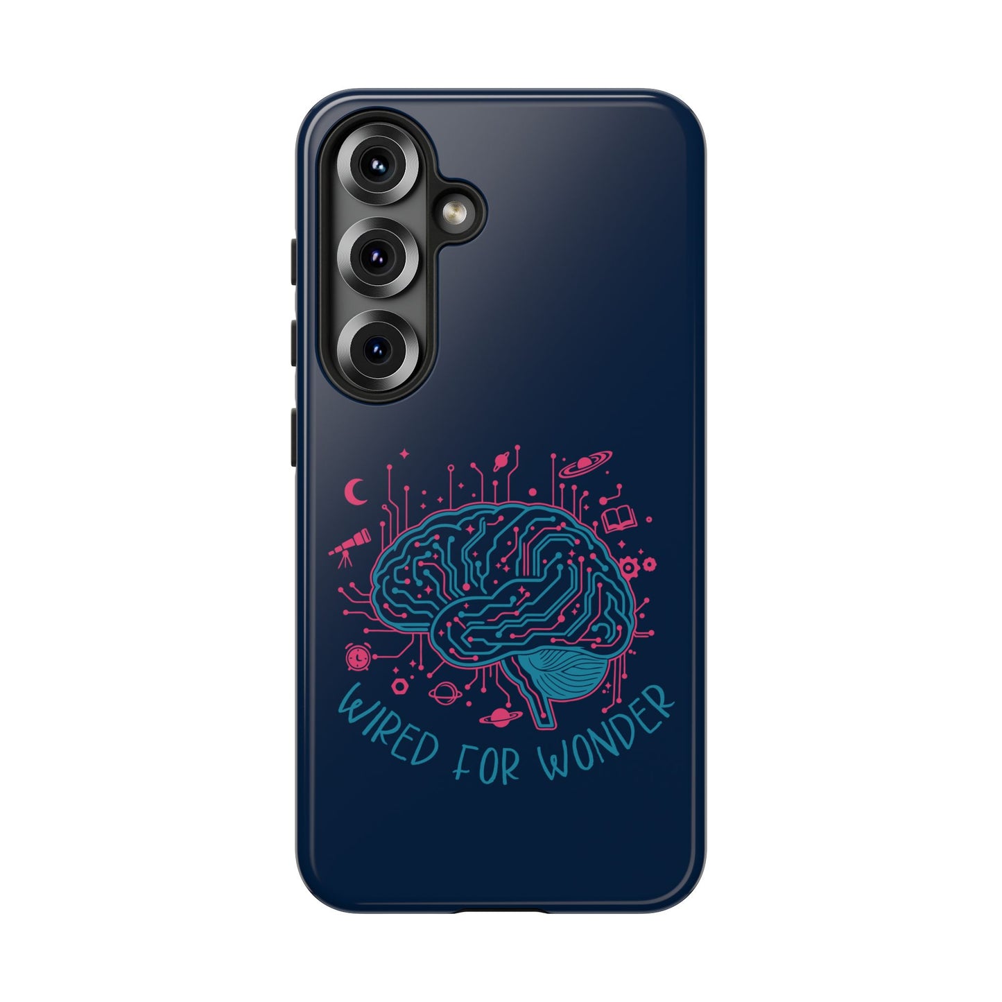 "Wired for Wonder" Brain Tech Design Samsung Galaxy Phone Case - You're My Kind of Weird