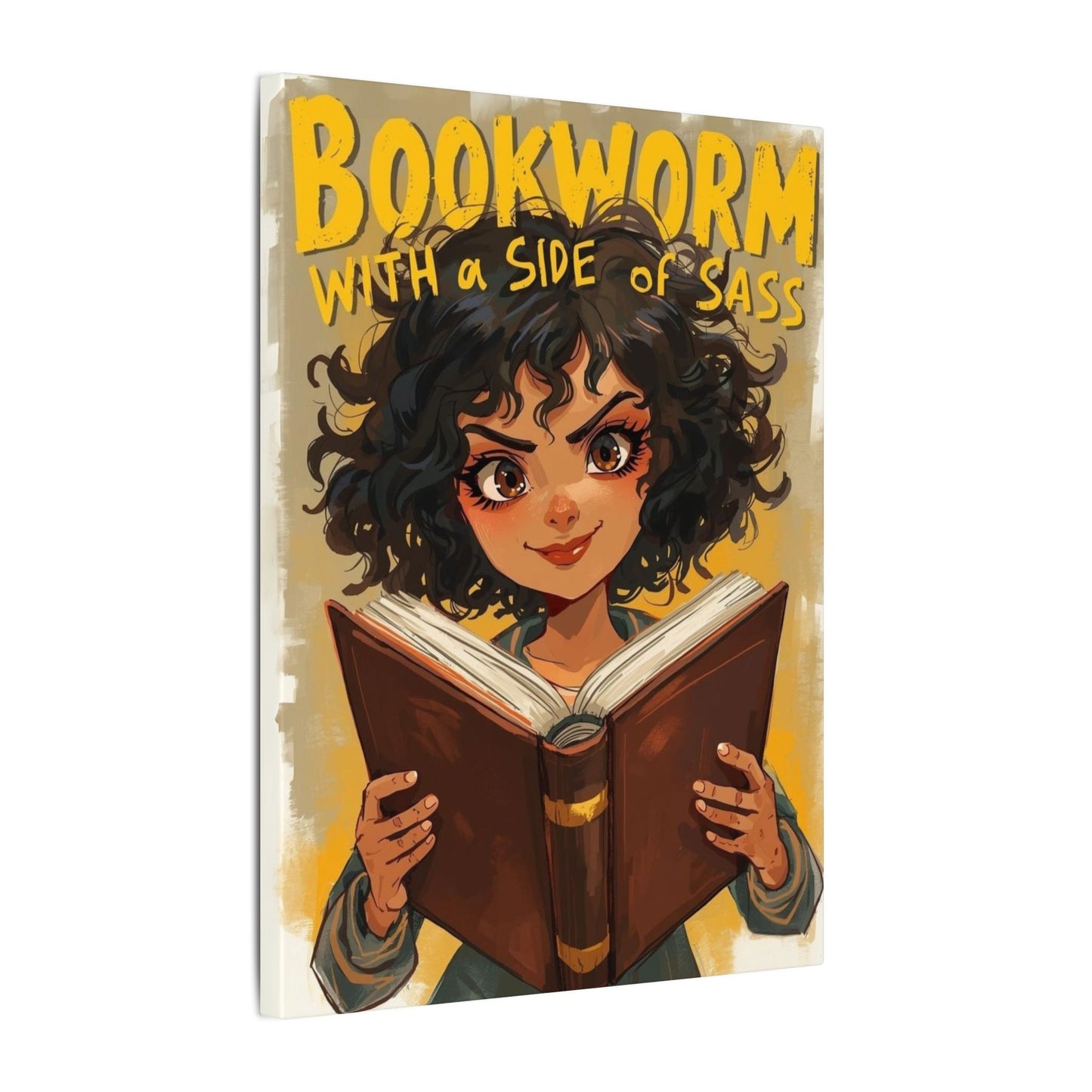 Bookworm Canvas Art | Reading Decor for Book Lovers, Wall Art for Kids, Unique Gift for Readers, Educational Wall Decor, Literary Gift
