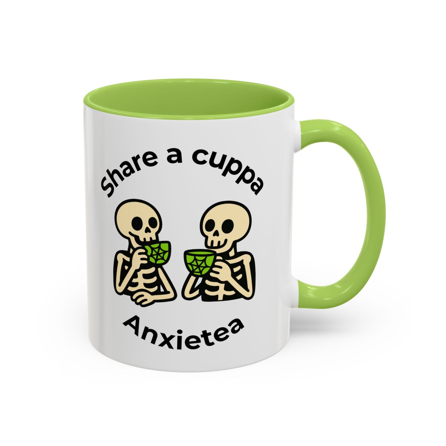 Share a Cuppa Anxietea Skeleton Mug - You're My Kind of Weird