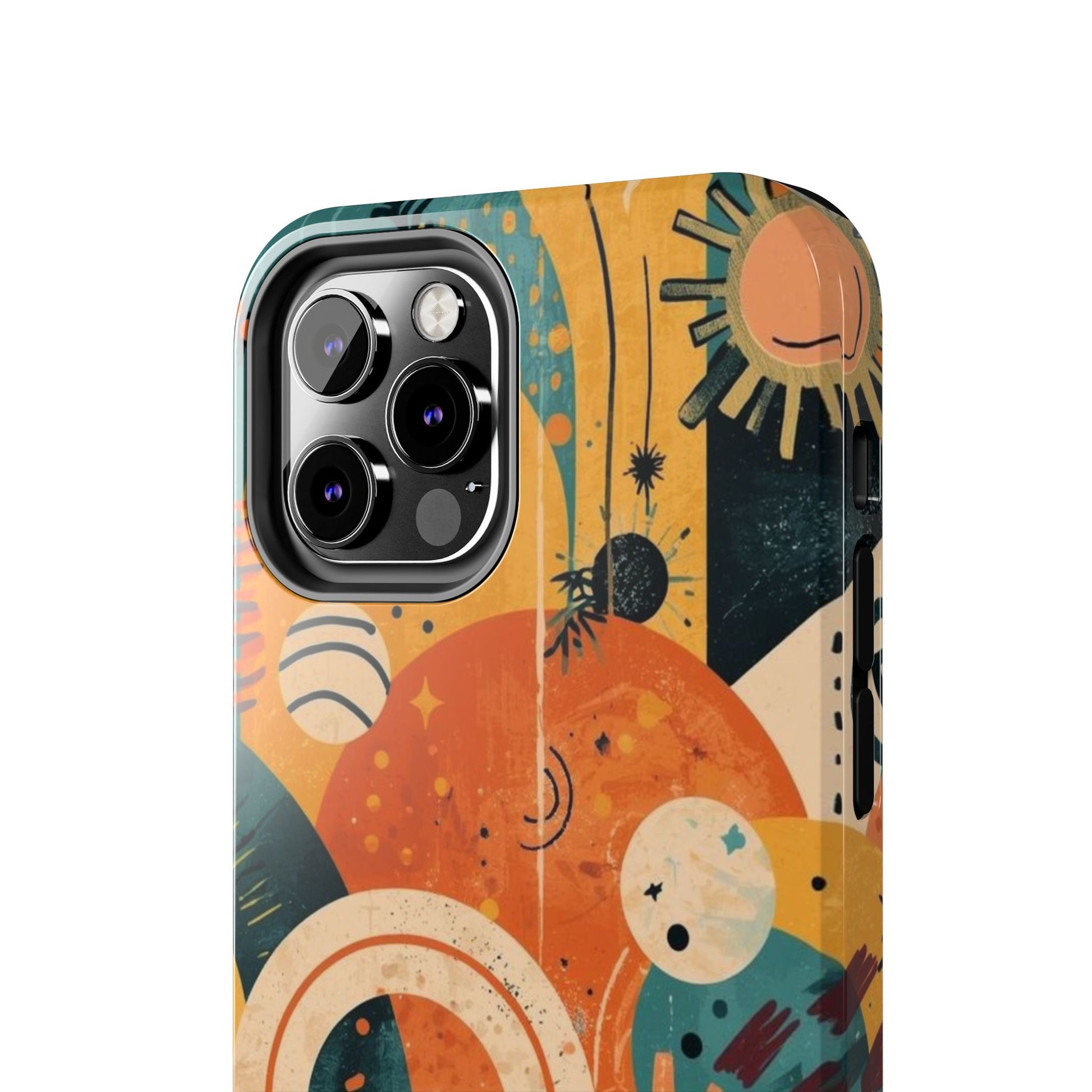 Dopamine Abstract Retro Sun and Moon iPhone Case | Tough Phone Cases - You're My Kind of Weird