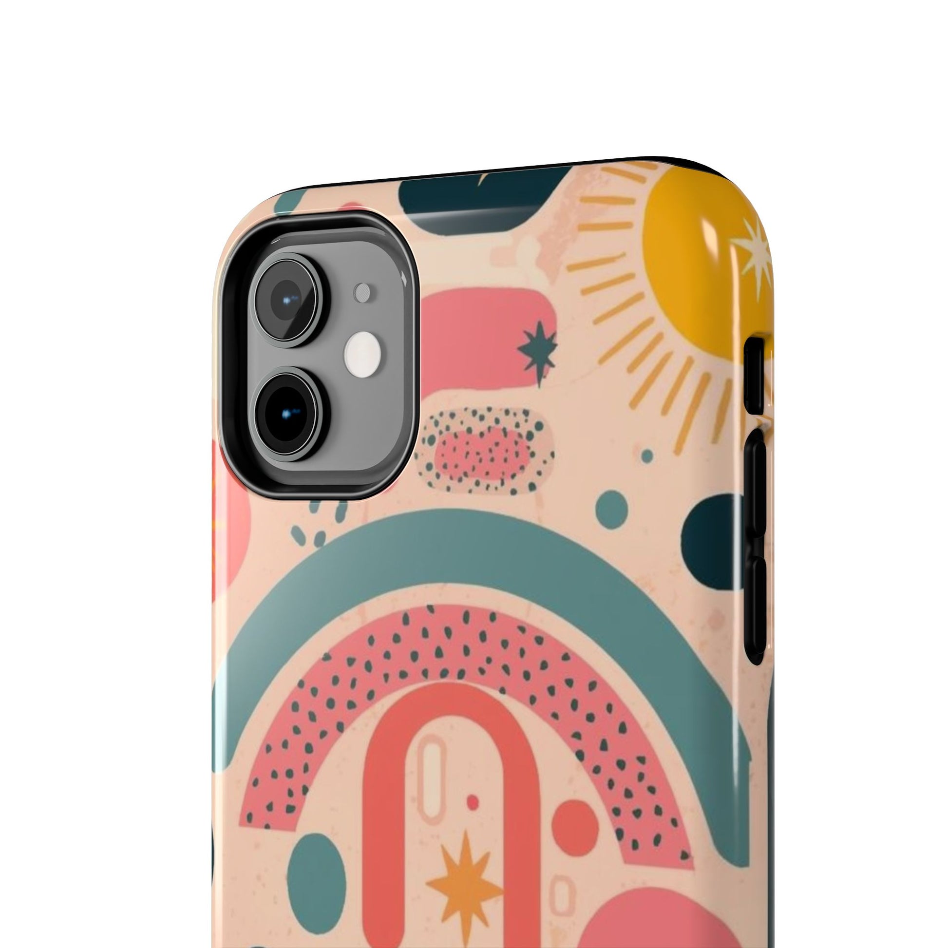 Dopamine Blast Retro Rainbow Pattern i - Phone Case | Abstract Boho Sun Design - You're My Kind of Weird