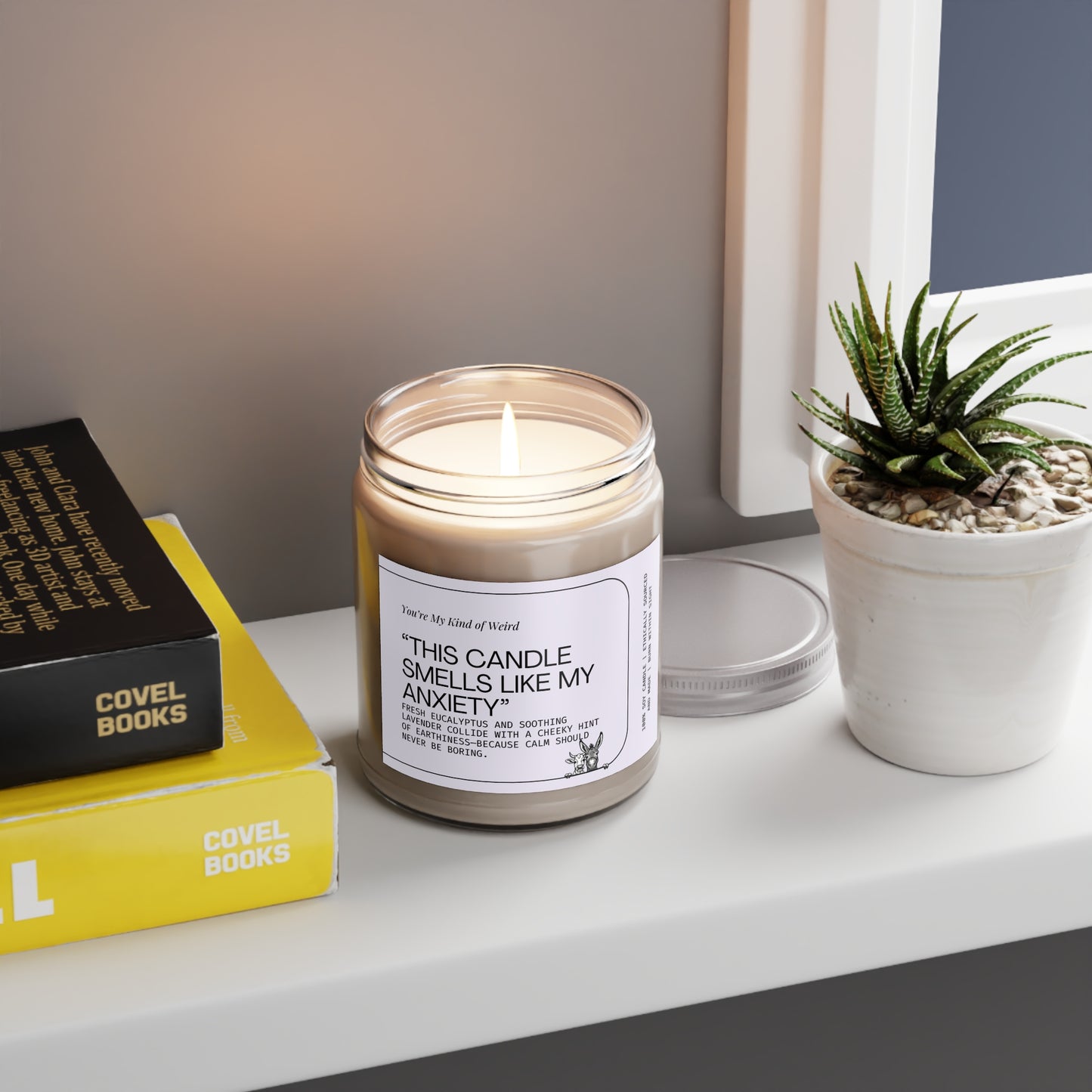 Anxiety Relief Scented Candle, Stress Relief Gift, Home Decor, Self-Care Candle, Unique Gift Idea, Aromatherapy Candle