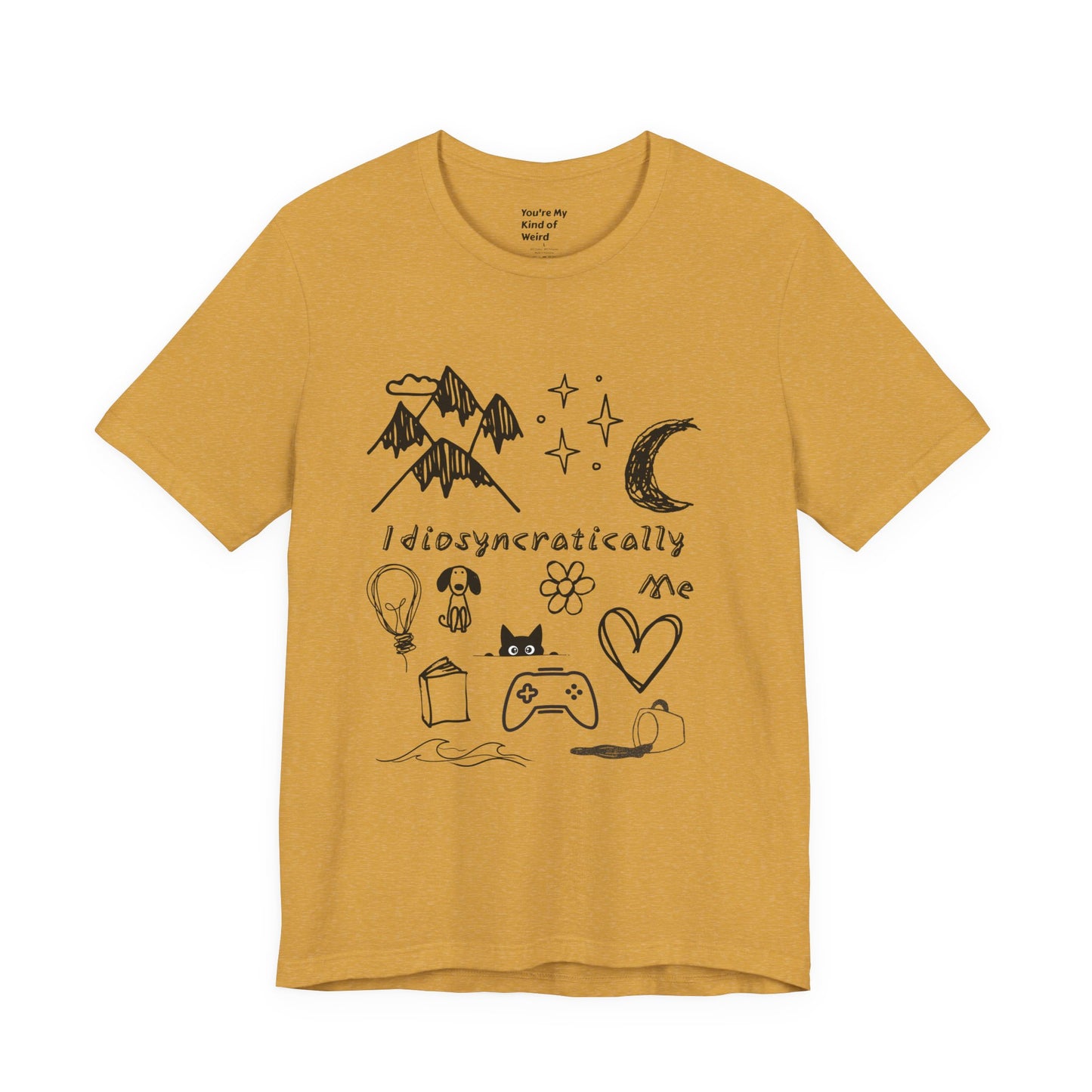 Customized Idiosyncratically Me doodle collage tee - You're My Kind of Weird