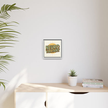 Neuro Vibrant Framed Canvas Art — Colorful Retro Wall Print - You're My Kind of Weird