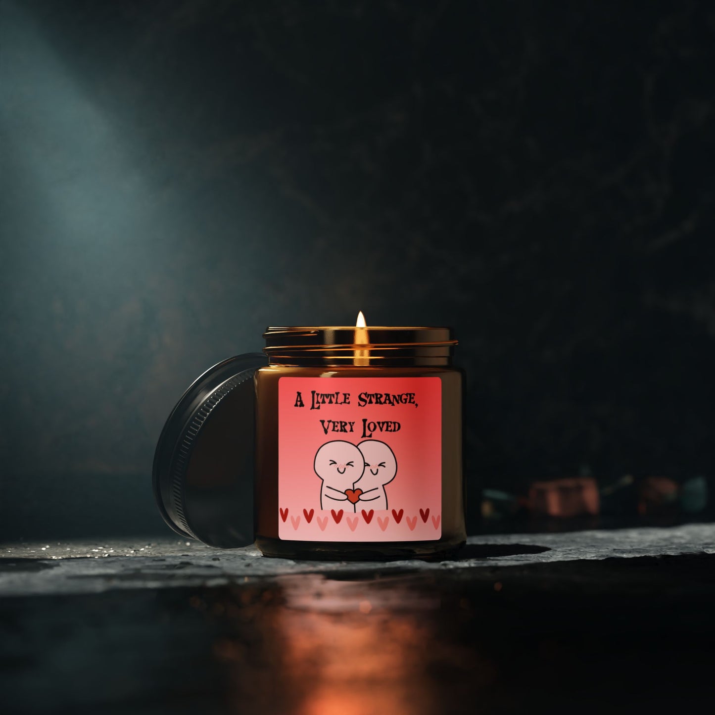 A Little Strange, Very Loved Candle | Soy Candle in Amber Jar - You're My Kind of Weird