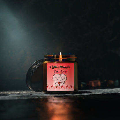 A Little Strange, Very Loved Candle | Soy Candle in Amber Jar - You're My Kind of Weird