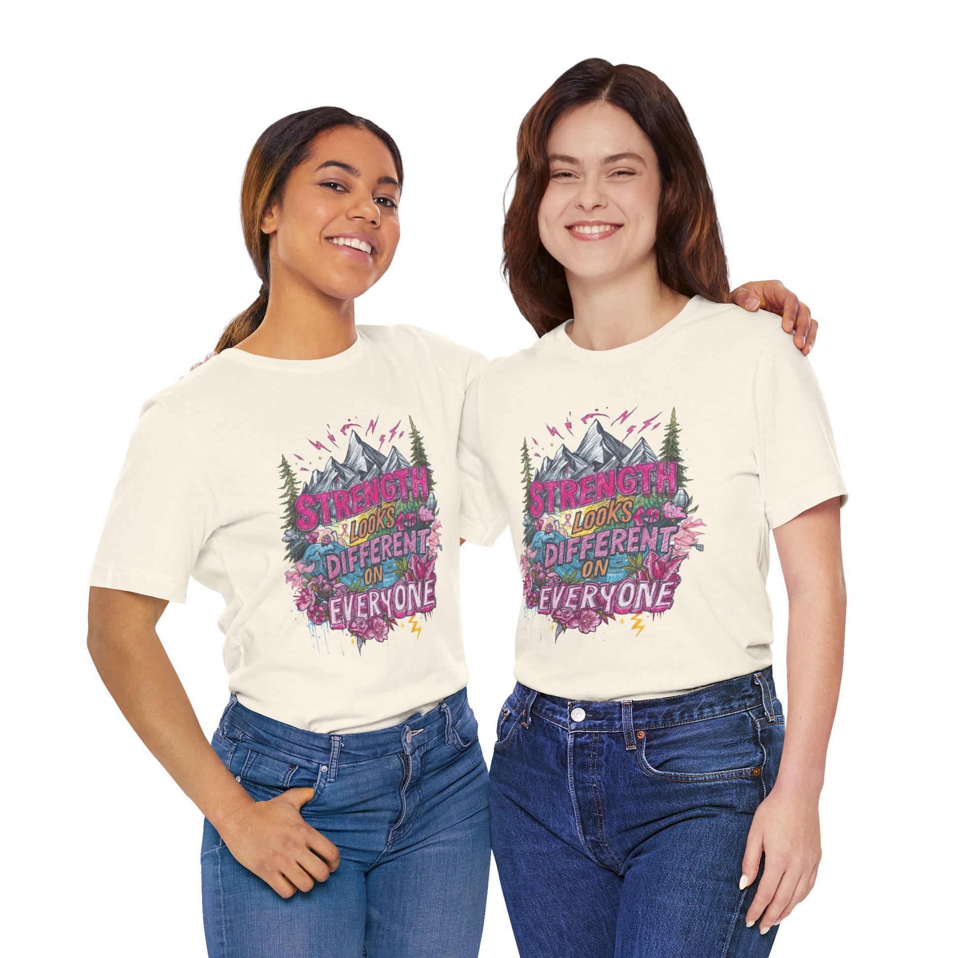 Strength Looks Different Mountainscape Unisex Shirt - You're My Kind of Weird T-Shirt