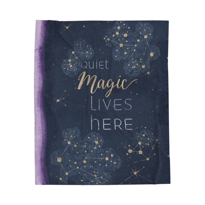 Quiet Magic Lives Here Plush Blanket – Cozy Celestial Throw for Neurodivergent Calm - You're My Kind of Weird