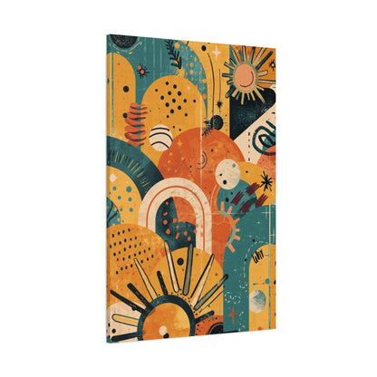 Dopamine Fun Abstract Retro Sunset Collage Canvas - You're My Kind of Weird