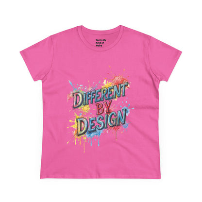 Differently Designed Women's Cotton Tee, Casual T-Shirt for Creative Souls, Statement Tee, Gift for Art Lovers, Unique Style Top
