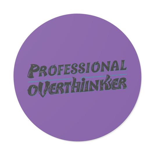 Purple Professional Overthinker Sticker – Funny Vinyl Decal for Laptops, Notebooks & Water Bottles | Waterproof, Matte Finish, Long - Lasting - You're My Kind of Weird