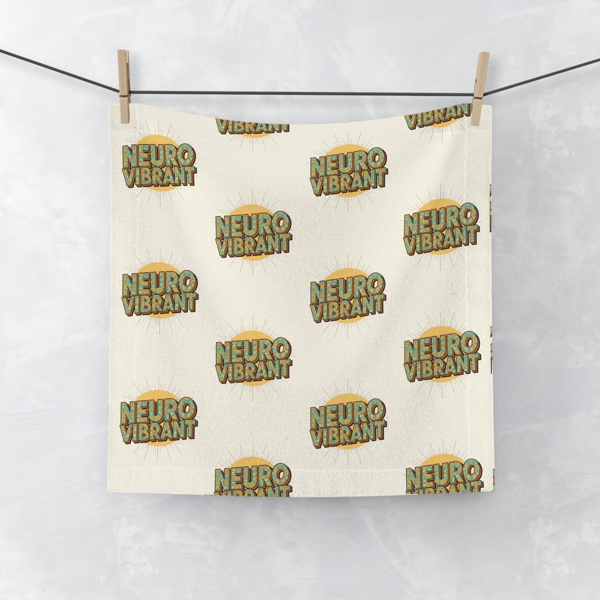 NeuroVibrant Face Towel — Soft Printed Facial Washcloth - You're My Kind of Weird