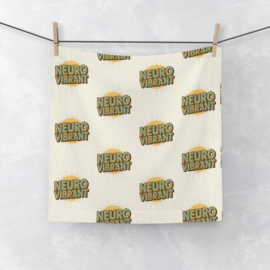 NeuroVibrant Face Towel — Soft Printed Facial Washcloth - You're My Kind of Weird