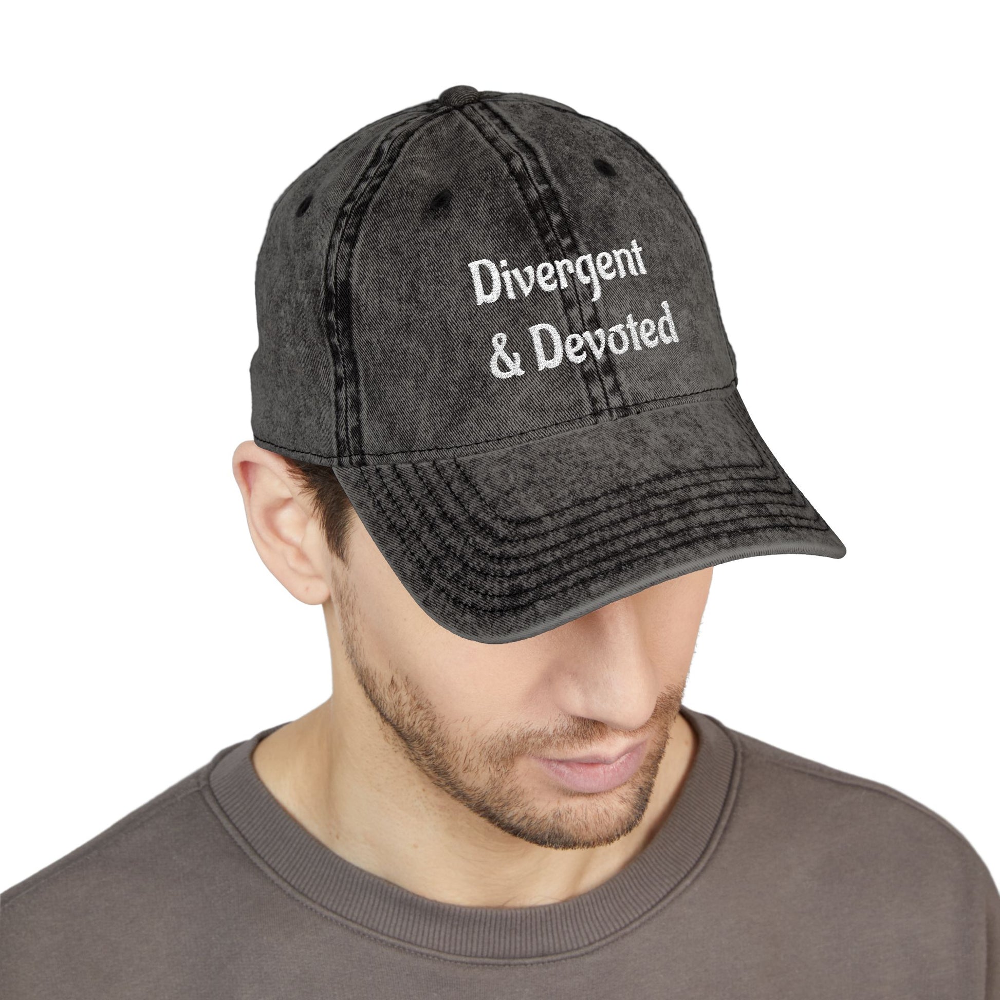 Divergent & Devoted Cap | Vintage Embroidered Hat - You're My Kind of Weird