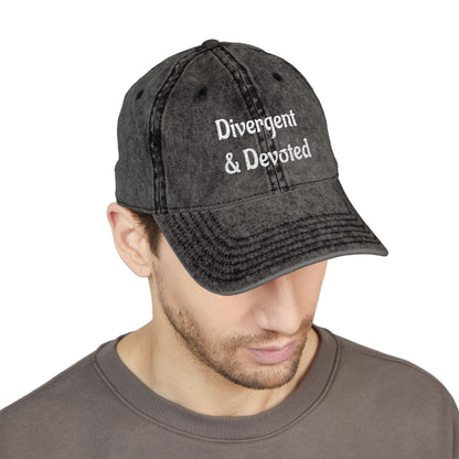 Divergent & Devoted Cap | Vintage Embroidered Hat - You're My Kind of Weird