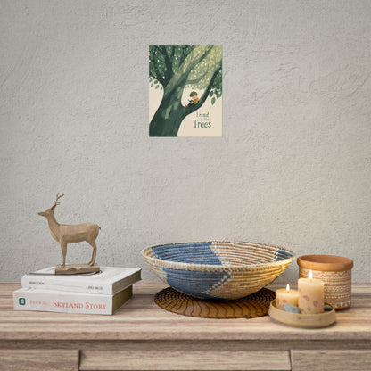 I read in the Trees Poster, Literary Decor, Book Lover Gift, Quirky Wall Art, Reader's Inspiration, Fun Home Decor