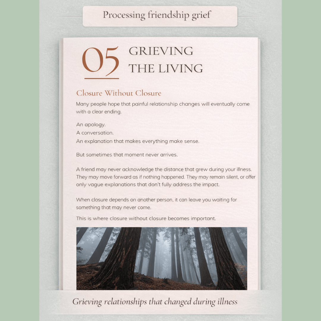 Cancer Friendship Loss Workbook | When Friends Disappear During Illness - You're My Kind of Weird