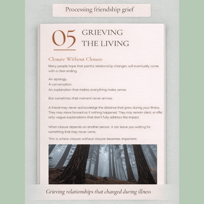 Cancer Friendship Loss Workbook | When Friends Disappear During Illness - You're My Kind of Weird