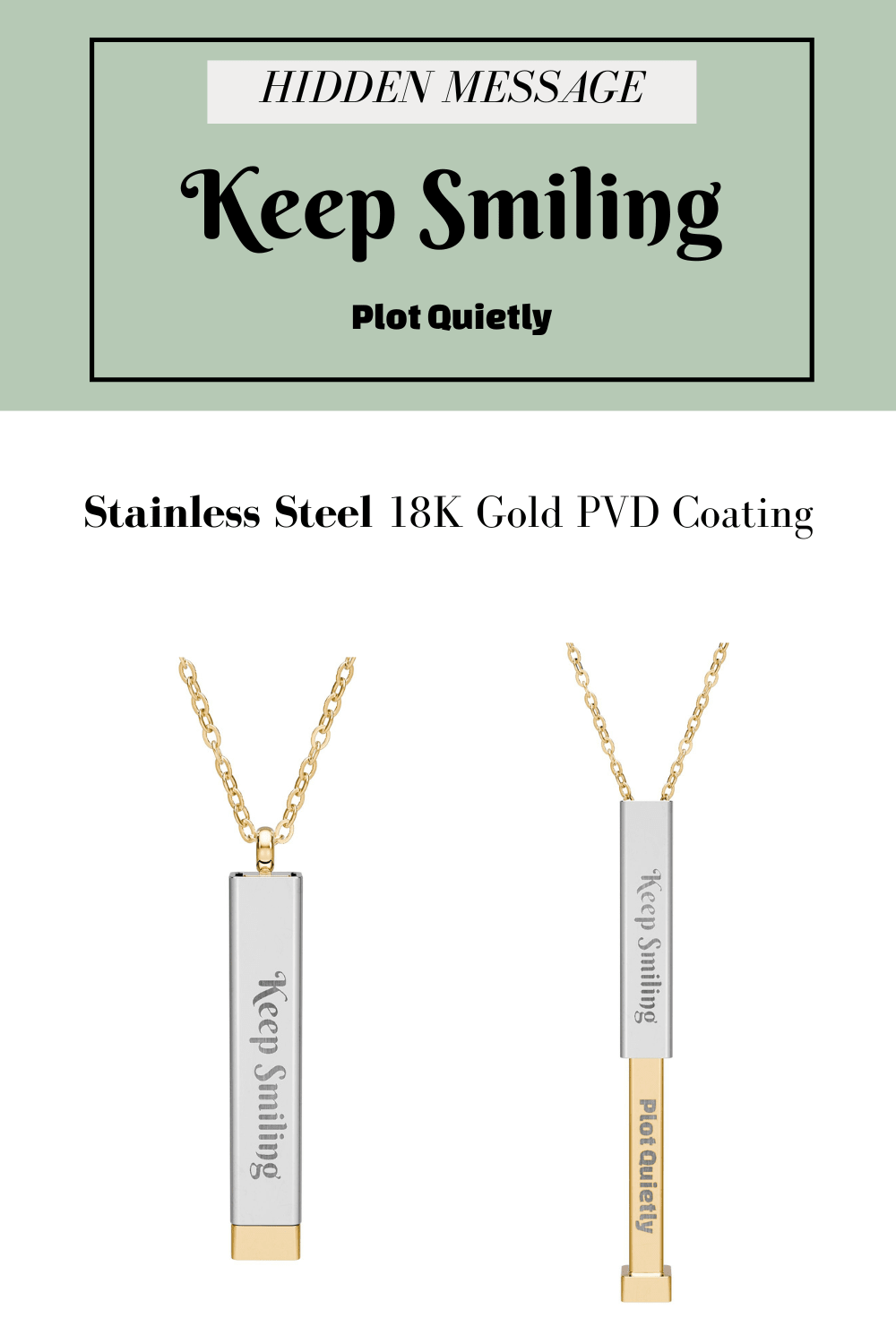 Hidden Message Necklace, Sliding Bar Necklace - You're My Kind of Weird