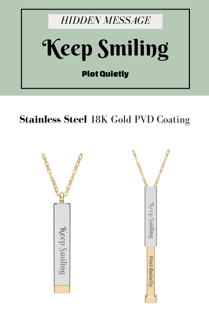 Hidden Message Necklace, Sliding Bar Necklace - You're My Kind of Weird