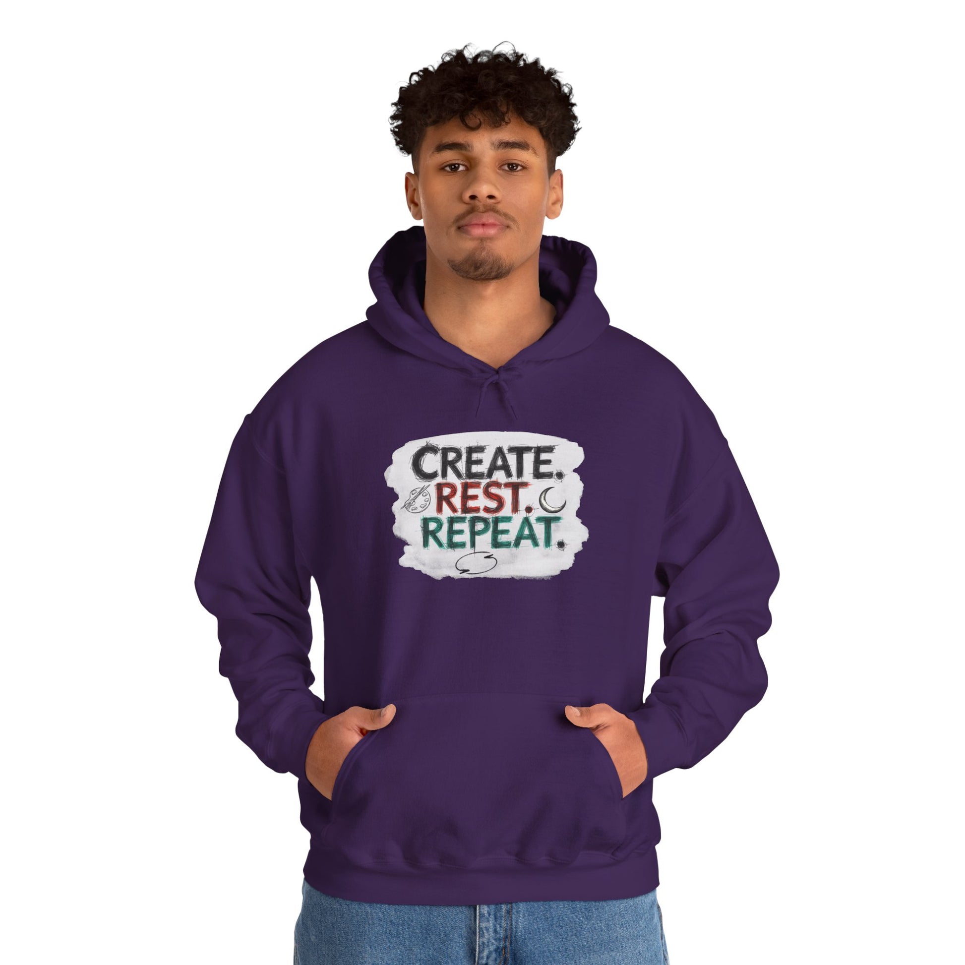 Create. Rest. Repeat. Hoodie | Cozy Kwanzaa & Mindful Sweatshirt - You're My Kind of Weird