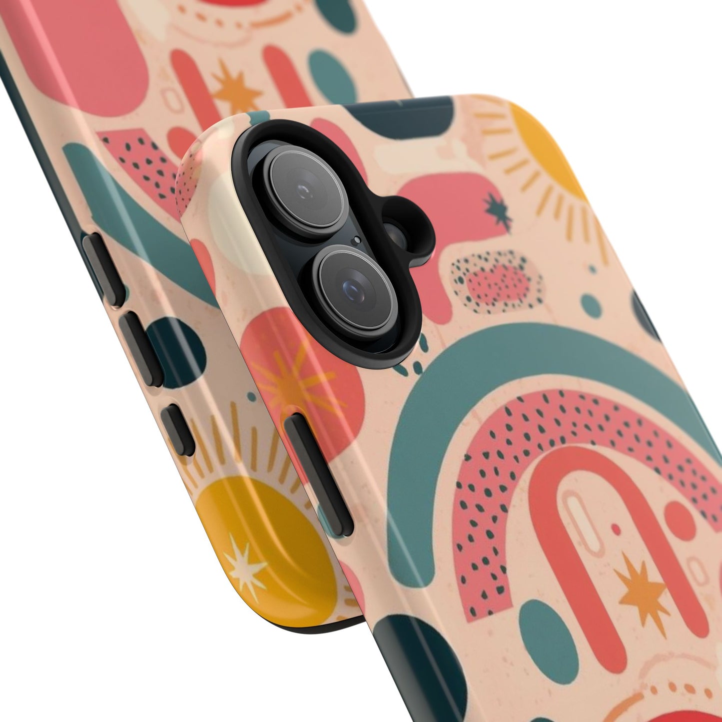 Dopamine Blast Retro Rainbow Pattern i - Phone Case | Abstract Boho Sun Design - You're My Kind of Weird
