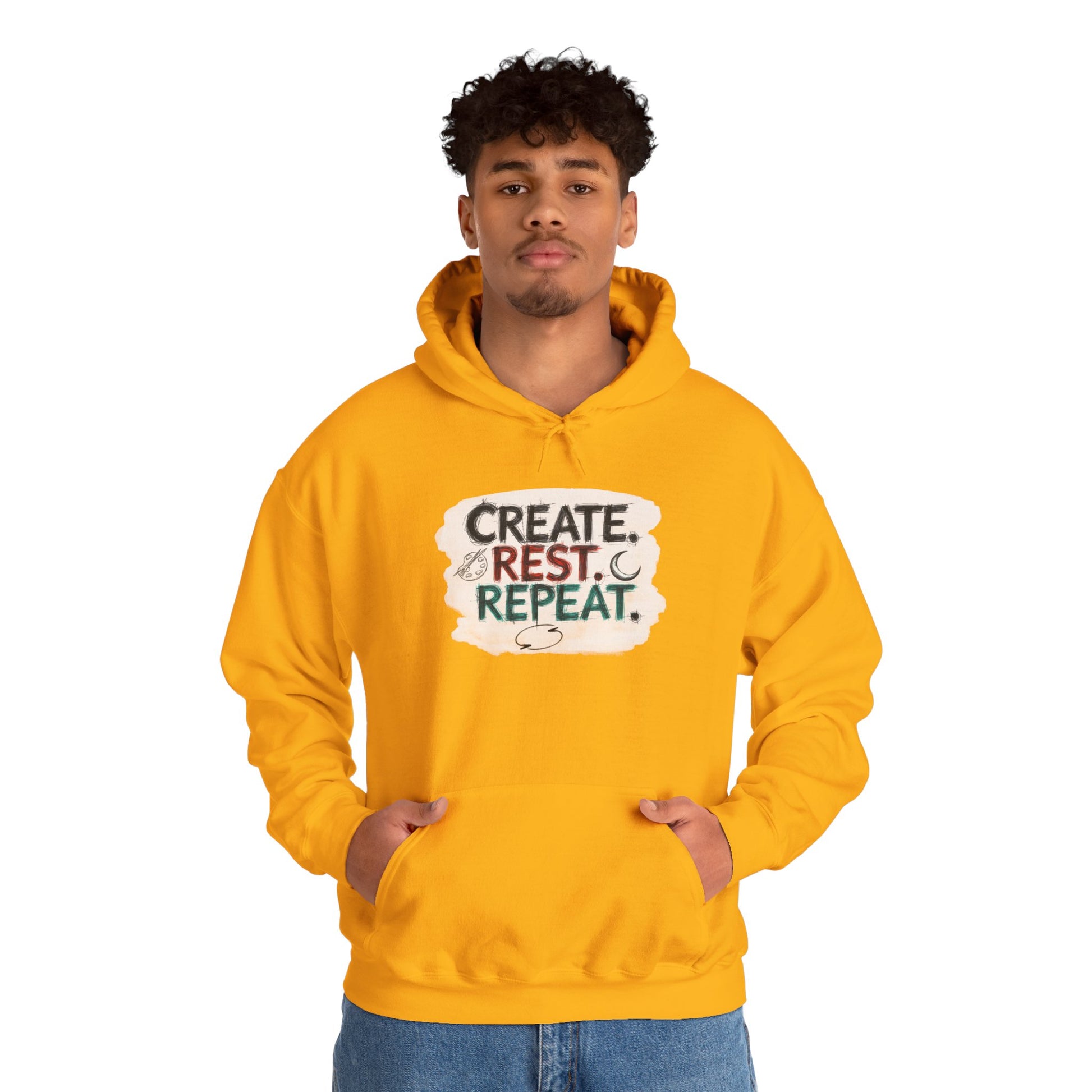 Create. Rest. Repeat. Hoodie | Cozy Kwanzaa & Mindful Sweatshirt - You're My Kind of Weird