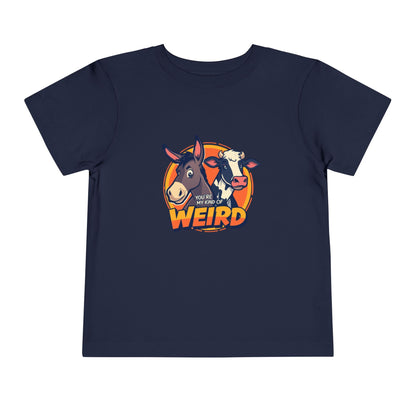 Whimsical Toddler Tee - 'You're Weird' Cute Animal Design, Fun Kids Shirt, Birthday Gift, Playdate Apparel, Funny Toddler Clothing