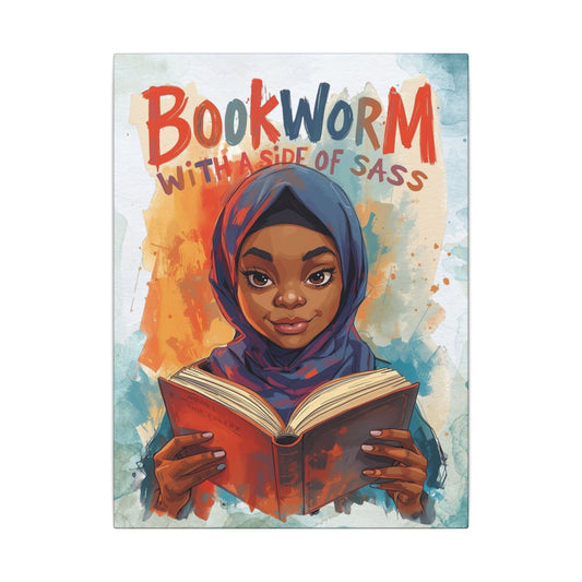 Bookworm Canvas Art | Reading Decor for Book Lovers, Wall Art for Kids, Unique Gift for Readers, Educational Wall Decor, Literary Gift