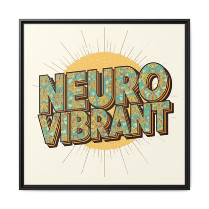 Neuro Vibrant Framed Canvas Art — Colorful Retro Wall Print - You're My Kind of Weird