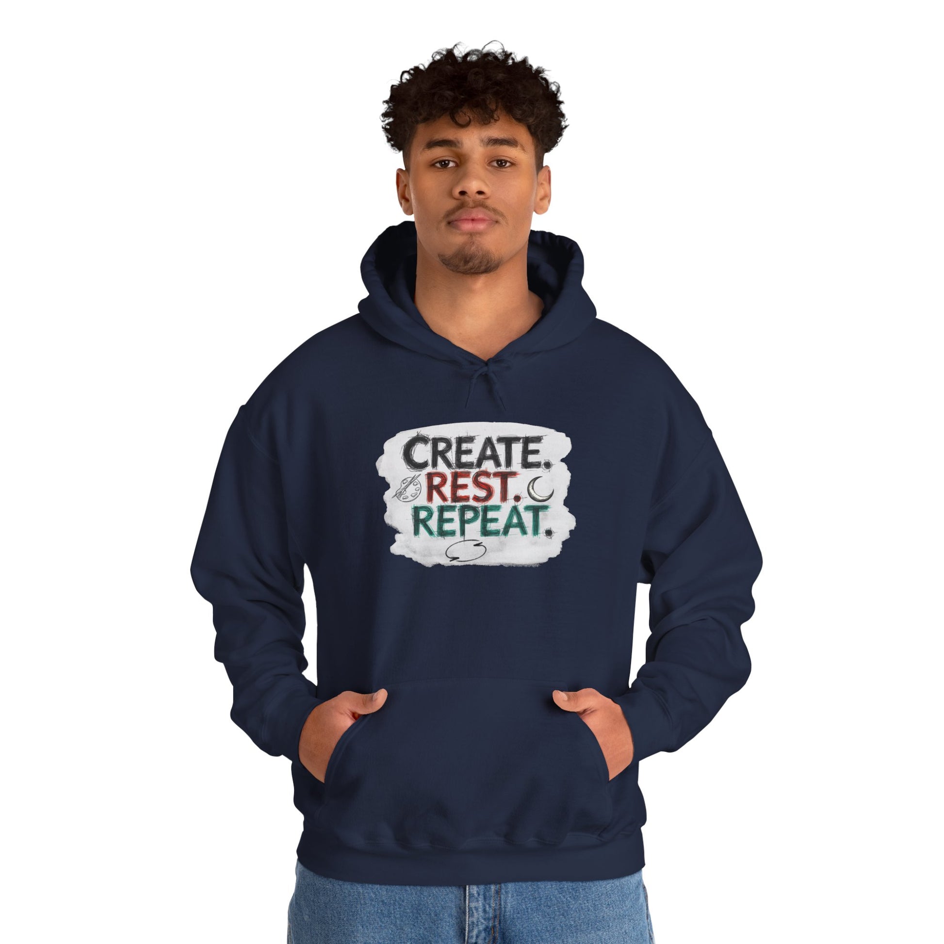 Create. Rest. Repeat. Hoodie | Cozy Kwanzaa & Mindful Sweatshirt - You're My Kind of Weird
