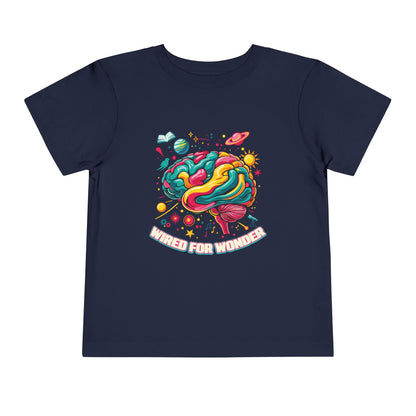 Toddler Tee — 'Wired for Wonder' Colorful Brain Space Graphic - You're My Kind of Weird