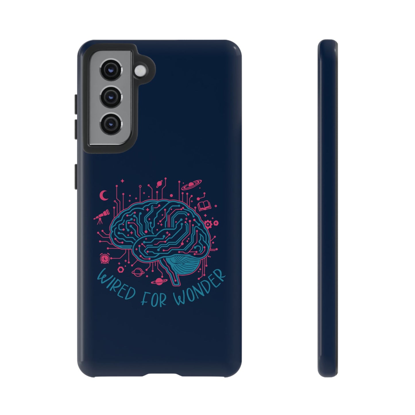 "Wired for Wonder" Brain Tech Design Samsung Galaxy Phone Case - You're My Kind of Weird