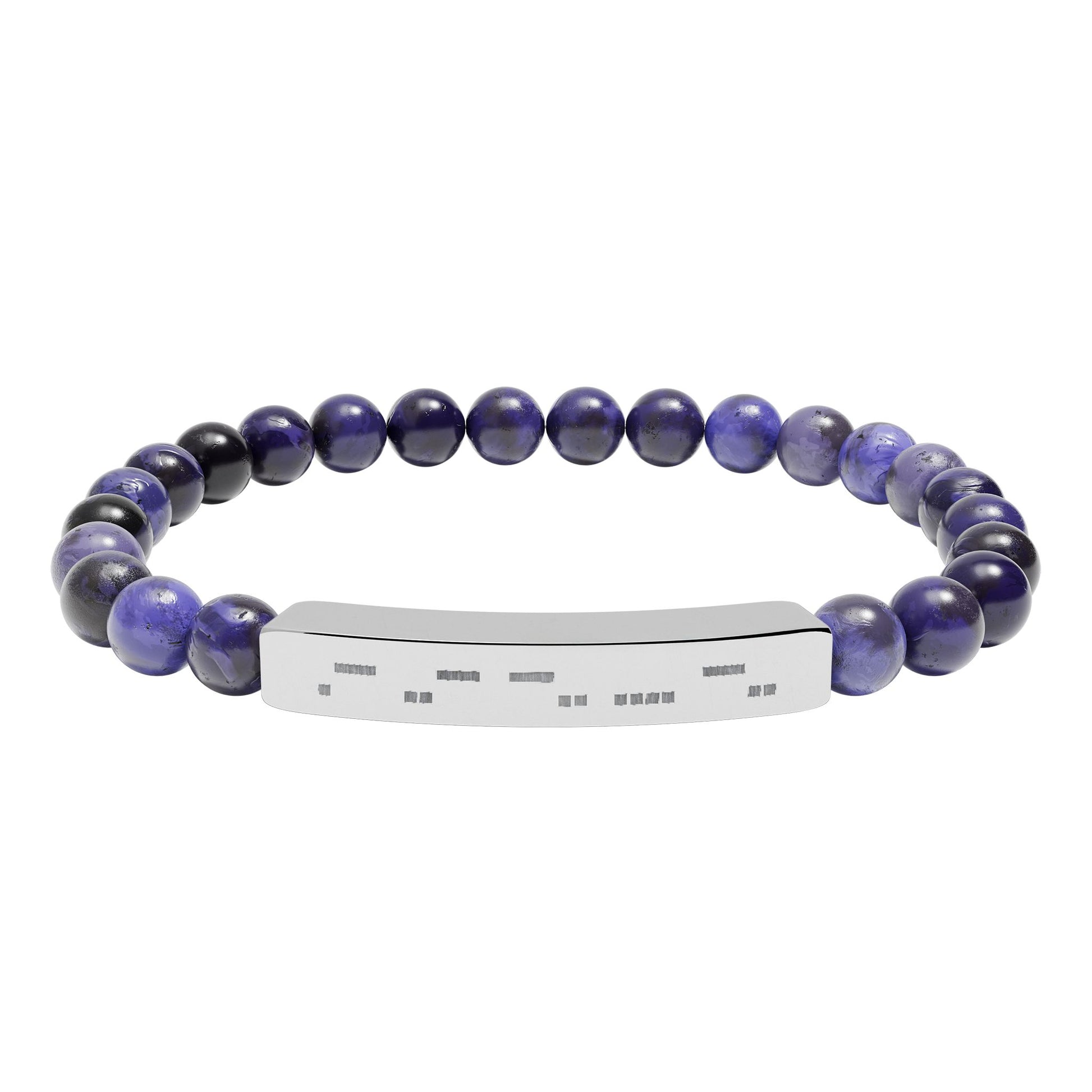 AuDHD Morse Code Bracelet | Natural Stone Stretch Bracelet | Neurodiverse Jewelry - You're My Kind of Weird