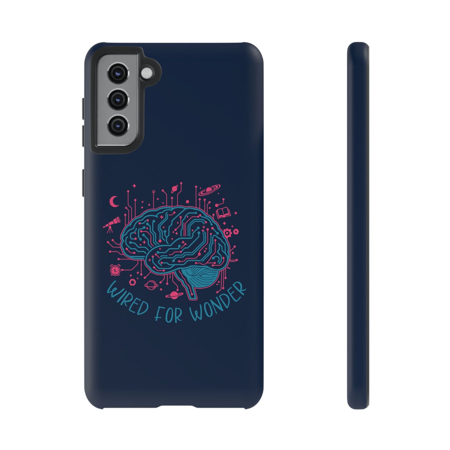"Wired for Wonder" Brain Tech Design Samsung Galaxy Phone Case - You're My Kind of Weird