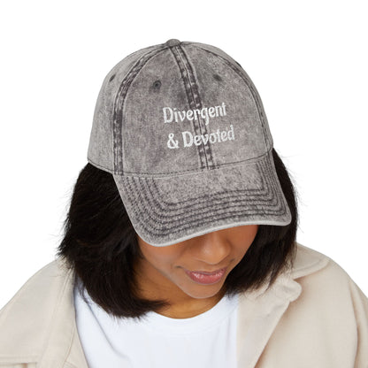 Divergent & Devoted Cap | Vintage Embroidered Hat - You're My Kind of Weird