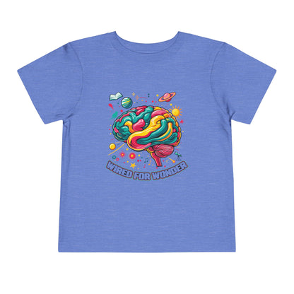Toddler Tee — 'Wired for Wonder' Colorful Brain Space Graphic - You're My Kind of Weird