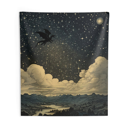Celestial Dragon Night Sky Tapestry, Fantasy Starry Sky Wall Hanging - You're My Kind of Weird