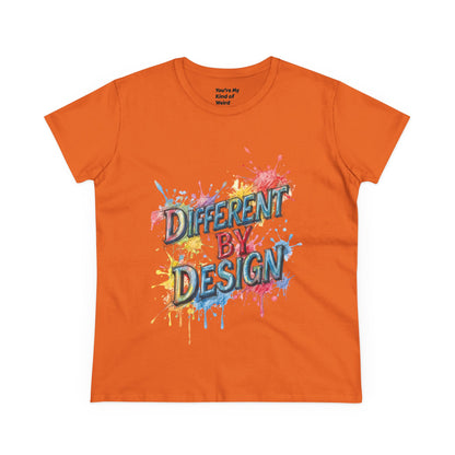 Differently Designed Women's Cotton Tee, Casual T-Shirt for Creative Souls, Statement Tee, Gift for Art Lovers, Unique Style Top