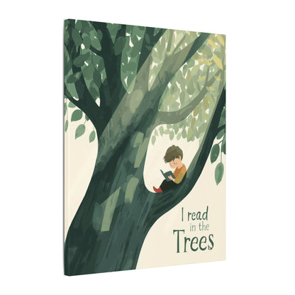 I read in the Trees Canvas Art | Reading Decor for Book Lovers, Wall Art for Kids, Unique Gift for Readers, Educational Wall Decor, Literary Gift - You're My Kind of Weird