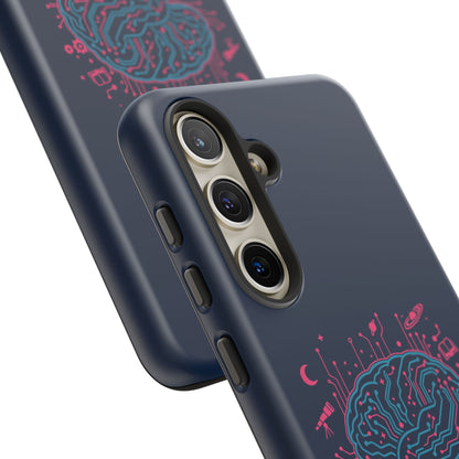 "Wired for Wonder" Brain Tech Design Samsung Galaxy Phone Case - You're My Kind of Weird